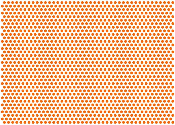 Vector illustration of Seamless White Paper with Orange Dots