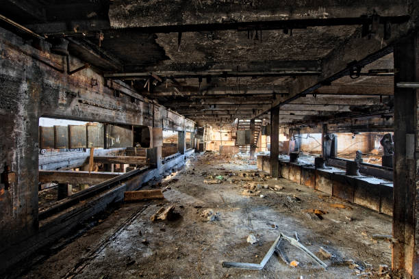 Abandoned factory stock photo