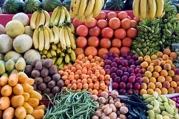 Fruit stand stock photo