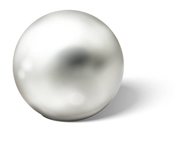 istock Silver or chrome ball isolated on transparent background. Spherical 3D sphere with glares and highlights for decoration. Jewellery gemstone. Vector Illustration. 1127847787