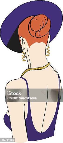 Signora In Cappello Sul - Immagini vettoriali stock e altre immagini di Abbigliamento formale - Abbigliamento formale, Adulto, Bellezza