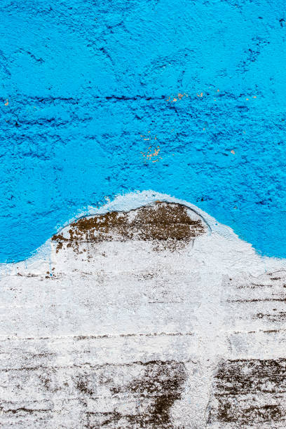 istock Blue and white wall background in Alexandroupolis, Greece 1127853643