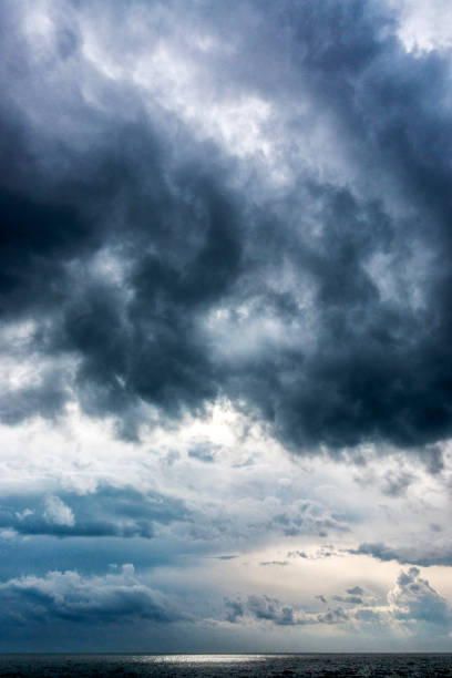 istock Cloudscape with dramatic sky and sea in Alexandroupolis, Greece 1127854085