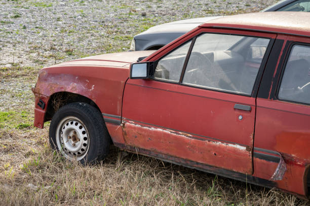 istock Passenger car get damaged by accident on the road 1127854191