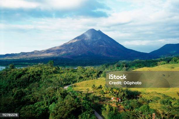 Outdoor Photo With Arenal Volcano In Costa Rica Stock Photo - Download Image Now - Costa Rica, Volcano, Arenal Volcano