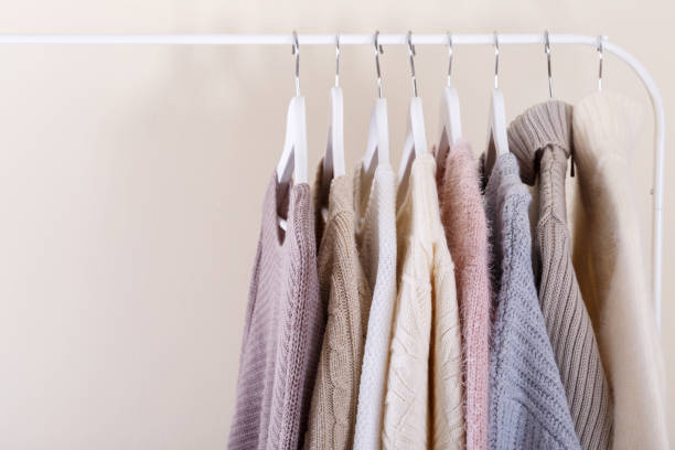 istock Warm knitted, autumn, winter or spring clothes 1127857202