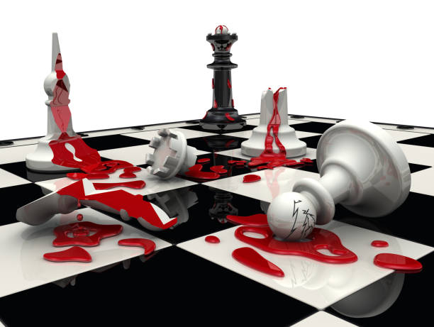 istock Chess battle. The black pieces won 1127857993