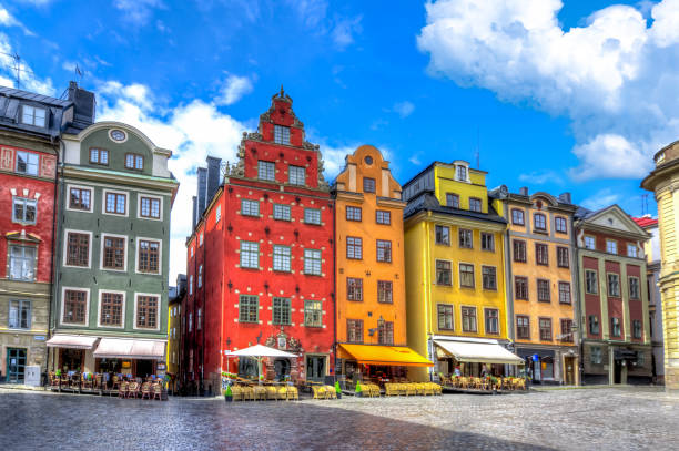 Stortorget square in Stockholm old town, Sweden Stortorget square in Stockholm old town, Sweden stockholm stock pictures, royalty-free photos & images