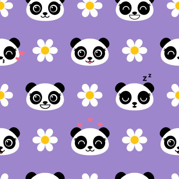 Vector Pattern With Cute Pandas Stock Illustration - Download Image Now -  Panda - Animal, Baby - Human Age, Baby Girls - iStock