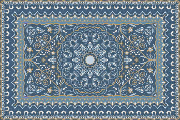 illustrations, cliparts, dessins animés et icônes de tapis persan de couleur. - carpet rug persian rug persian culture