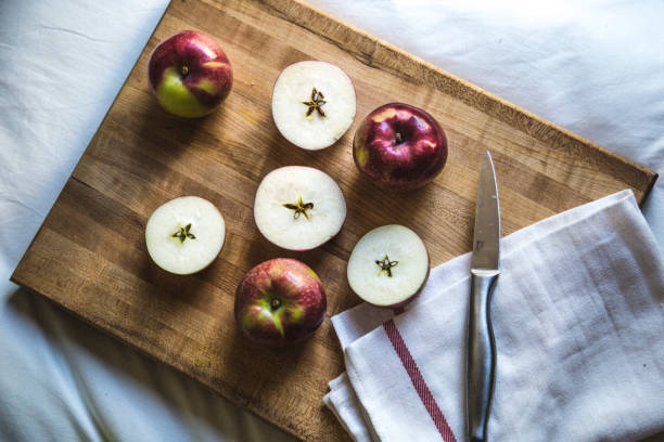 food, fruit, apple fruit, cutting board