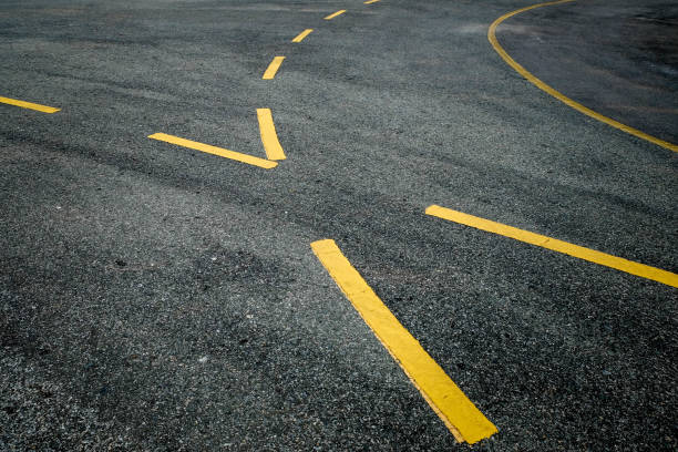 istock High Angle View Of Markings On Road 1127879674