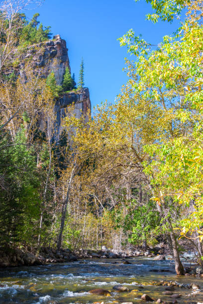vista sul piney creek - bighorn mountains - fotografias e filmes do acervo