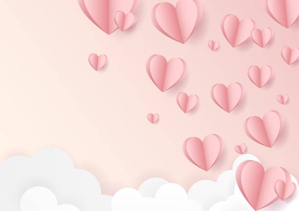 istock Happy valentine day. with creative pink love balloon concept on pastel pink background for copy space. minimal concept. Vector Illustration 1127881960