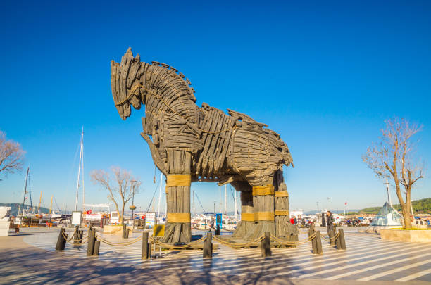 Trojan Horsein city  Canakkale, Turkey Trojan Horsein city  Canakkale, Turkey troia stock pictures, royalty-free photos & images