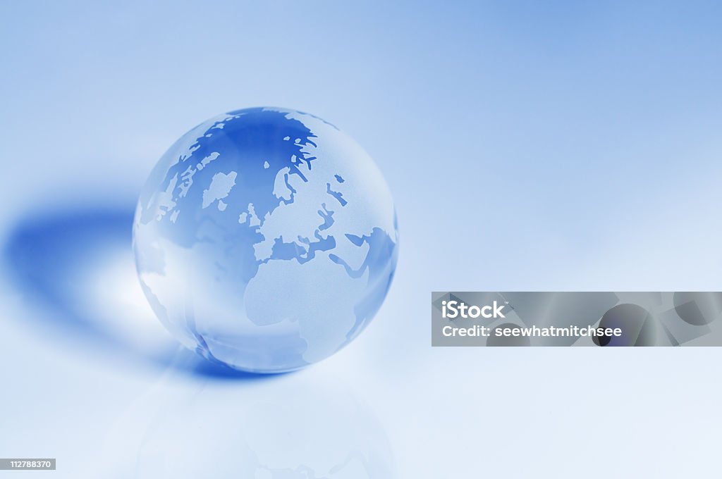 Crystal Welt-Europa und Afrika - Lizenzfrei Blau Stock-Foto