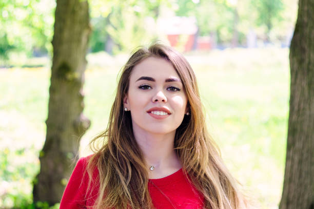 istock Portrait of a girl. dressed in a red jacket. 1127884113