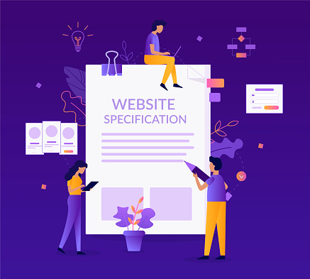 Website Specification Examples Website Specification Concept Stock Illustration - Download Image Now ...