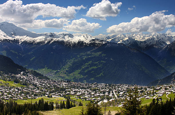 Verbier, Switzerland stock photo