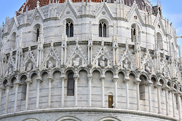 baptistry st. john w pisa, toskania, włochy - pisa tuscany italy baptistery zdjęcia i obrazy z banku zdjęć