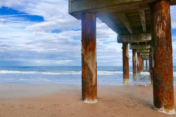 istock View under a wooden ocean pier (room for text) 1127897131