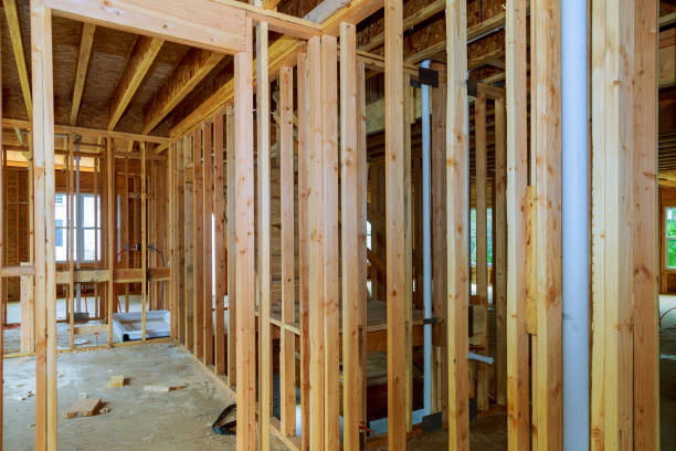 istock New home construction featuring hot and cold water PEX plastic plumbing tubes. 1127899802