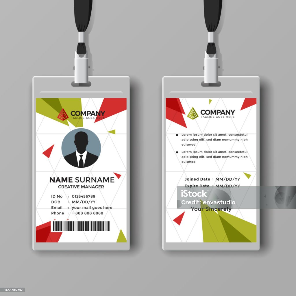 Id Design Innovative Creative Id Card Design Template Stock Illustration - Download Image ...