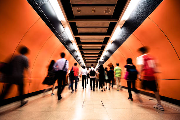 istock Hong Kong subway interchange, people are transferring 1127908105