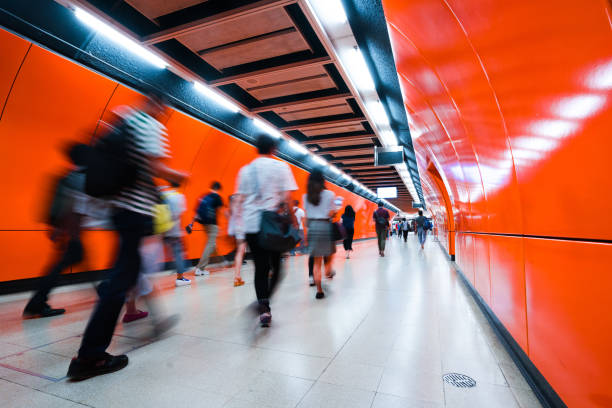 Hong Kong subway interchange, people are transferring