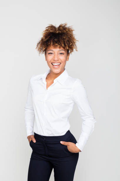 istock Confident afro american businesswoman 1127908229
