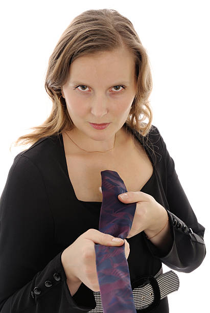 istock The woman with a necktie 112790978