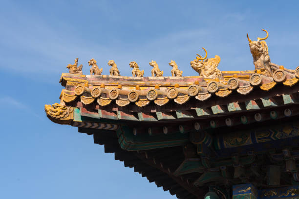 istock statue on the rooftop in the forbidden city 1127912369