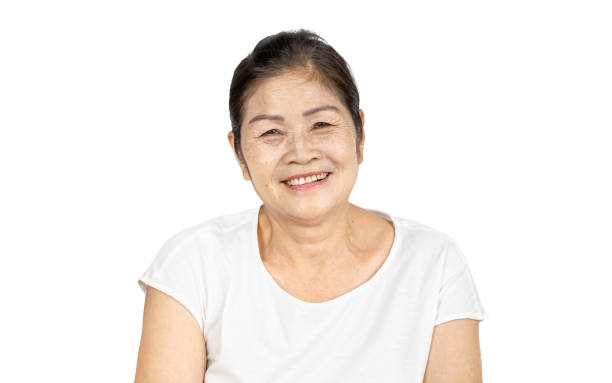 istock smile elderly woman portrait isolated on white background 1127913527