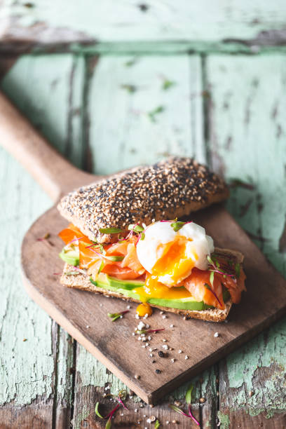istock Avocado Toast or Toast, Tomato and Poached Egg or Calf 1127913715