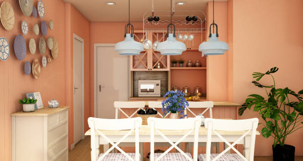 interior design, bed , living area and dressing area was designed specifically in modern classic style, 3d illustration