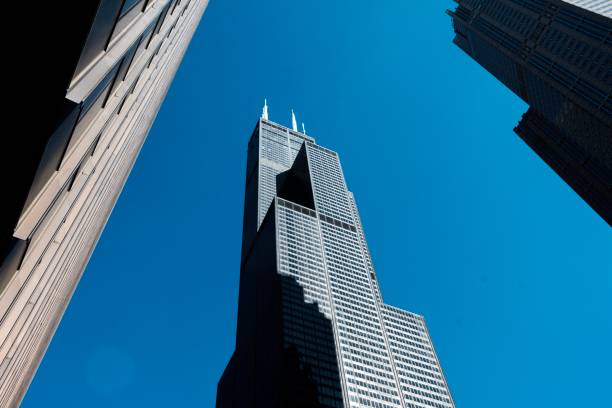 willis tower - chicago, il - sears tower stock-fotos und bilder