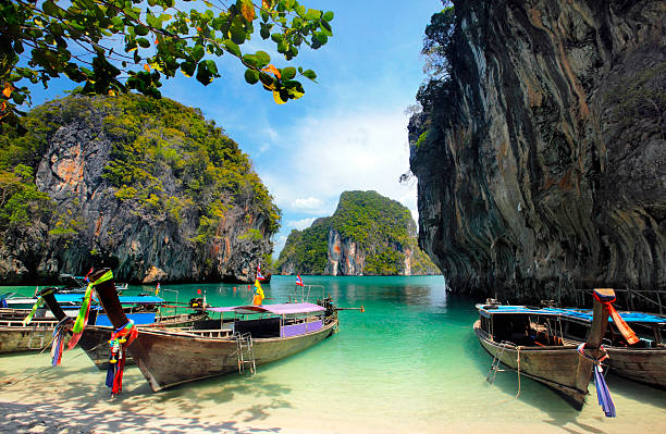 istock Long tailed boats in Thailand 112792576