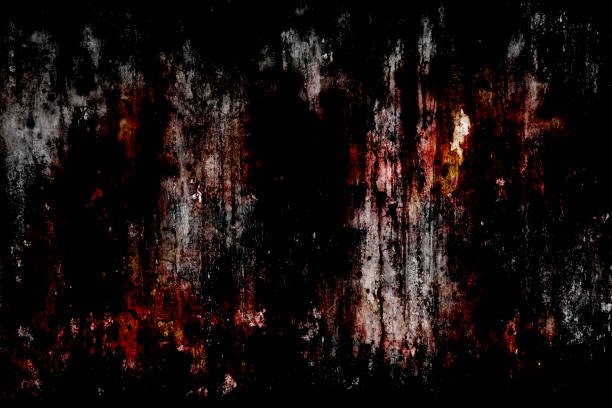 Abstract background old cement wall with stained, concept of horror and Halloween