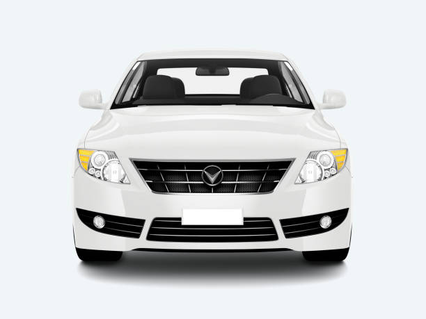 vita sedanmodell bil - car front bildbanksfoton och bilder