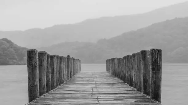 simplicity over the pier in the Lake District, cumbria