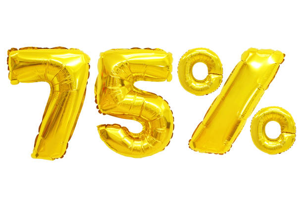 istock seventy five percent from golden color balloons 1127934608