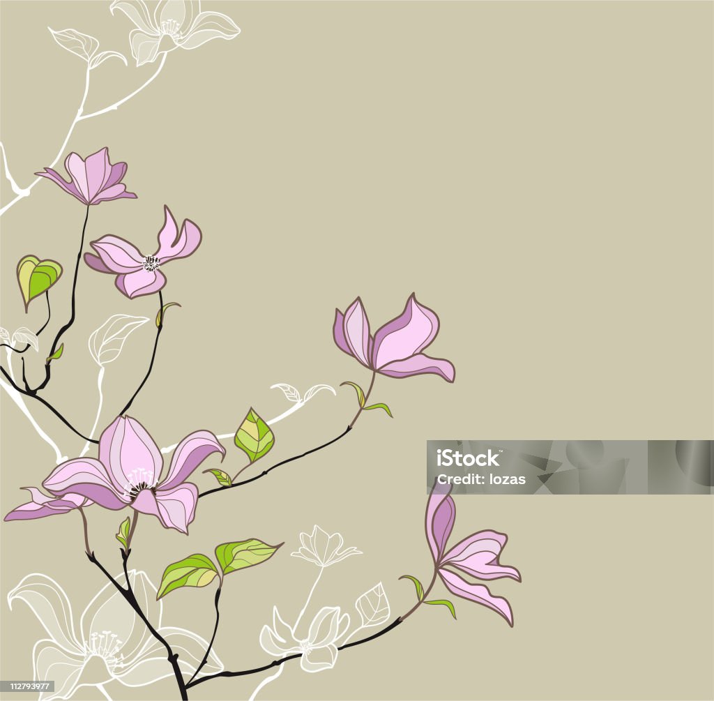 magnolia - Grafika wektorowa royalty-free (Bez ludzi)