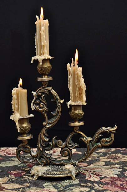 Antique Candelabra Stock Photo - Download Image Now - Candle, Drop