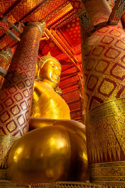 Luang Pho Tho at Wat Phanan Choeng, Ayutthaya, Thailand, Asia stock photo