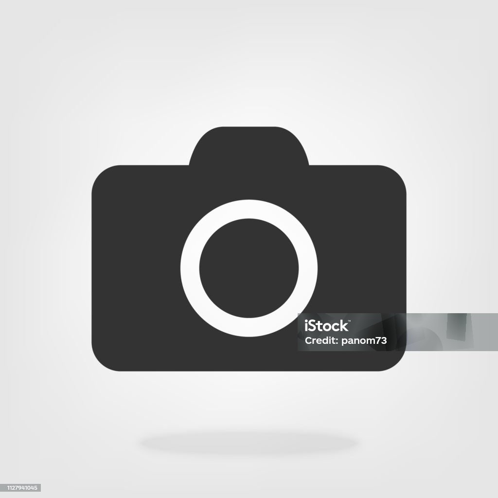 Tiêu Đề Camera Icon Vector Kiểu Phẳng Được Phân Lập Trên Nền Màu ...