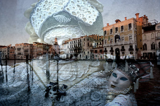 istock Masks and costumes at carnival in Venice 1127944934