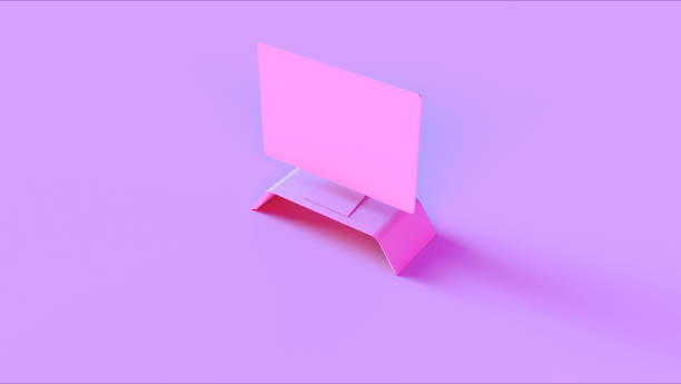 istock Pink Monitor Setup 1127945099