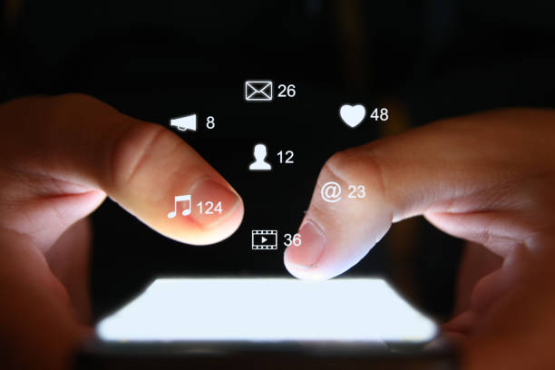 istock Social media icon computer network connection community people mobile phone app 1127946332