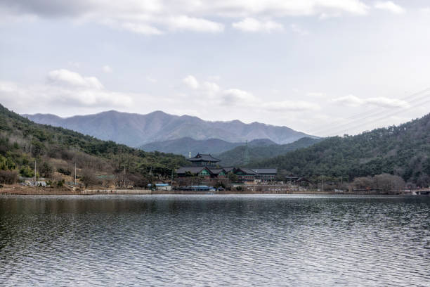 istock Geumpyeong Reservoir temple 1127948845