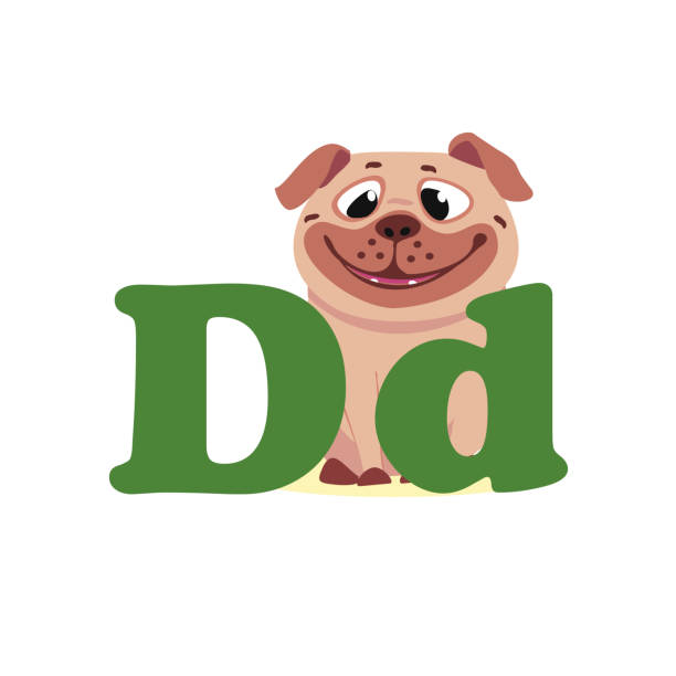 istock Alphabet for children, letter D, dog, vector illustration. 1127951056